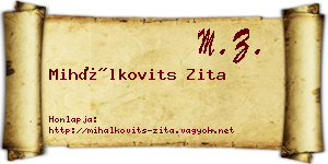 Mihálkovits Zita névjegykártya